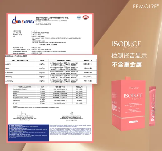 ISOduce 無重金屬檢測