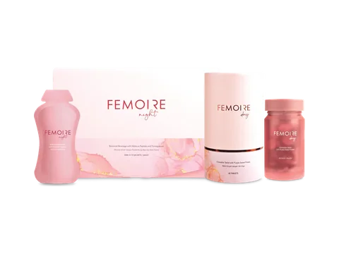 Femoire 日夜美肌套裝（煥亮養顏錠 + 玫瑰花胎素） - Femoire Day & Night Kit