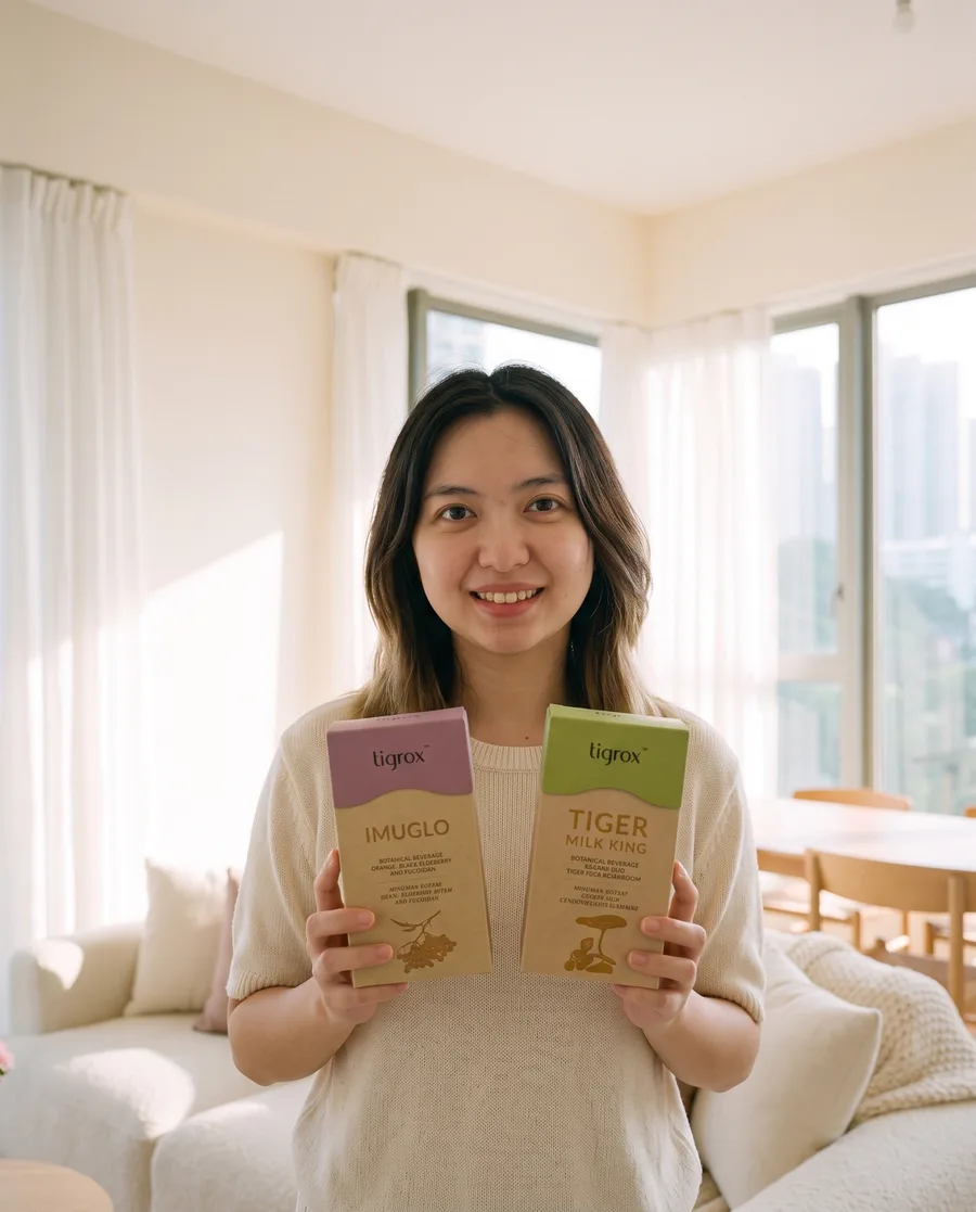 Hannah 拎住 Tigrox Imuglo 同虎乳芝枇杷
